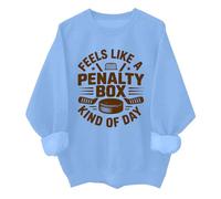 Feels Like A Penalty Box Kind Of Day - Sudadera divertida de hockey unisex, azul celeste, L