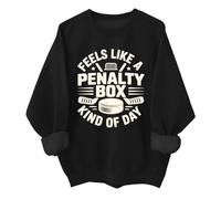 Feels Like A Penalty Box Kind Of Day - Sudadera divertida de hockey unisex, Negro, XXL