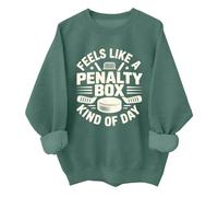 Feels Like A Penalty Box Kind Of Day - Sudadera divertida de hockey unisex, verde, XXL