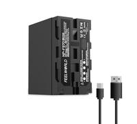 FEELWORLD 1 Pack Batería de Repuesto NP-F970 6600mAh para NP-F970 F960 F950 F770 F570 F550, USB-C Recargable rápido para luz LED, Monitor de cámara, transmisión inalámbrica