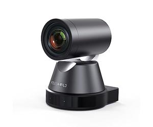 Feelworld 4K12X PTZ CámaraZoom óptico 12x Compatibilidad con Salida HDMI/USB/LAN hasta 4Kp@30fps Compatibilidad con PoE Seguimiento de Retratos AI