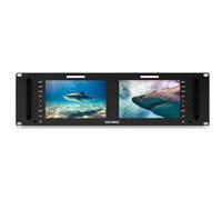 FEELWORLD D71 Plus-H Dual 7 pulgadas 3RU Monitor de montaje en rack con forma de onda 3D LUT 4K HDMI AV entrada y salida 1920x1200IPS