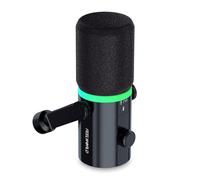 FEELWORLD Dynamic Microphones XRL/USB Micrófono para juegos Dynamic RGB Mic para grabación de transmisión vocal podcast PM1-XS