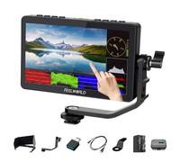 FEELWORLD F5 Pro V4 Pantalla táctil de 6 Pulgadas DSLR Cámara Monitor de Campo con 3D LUT IPS FHD 1920x1080 4K Salida de Entrada HDMI con Batería F750 de 4400 mAh y Funda de Transporte