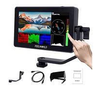 Feelworld F6 Plus 6 Pulgadas On Camera Field Monitor DSLR Cámara Pantalla Táctil HDR 3D Lut Waveform Full HD 1920x1080 IPS Video Peaking Focus Assist con 4K HDMI Tipo C 8.4V DC Output Con batería F750