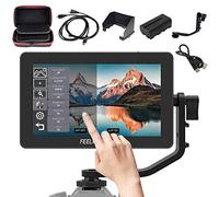 Feelworld F6 Plus+ F550 Battery + Charger 5.5 Inch Touch Screen DSLR Camera Field Monitor，3D Lut Small Full HD 1920x1080 with 4K HDMI 8.4V DC Input/Loop Output