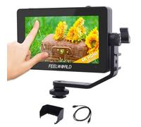 FEELWORLD F6 Plus V2 6 Pulgadas Monitor de Campo para cámara, Pantalla táctil HDR con Pantalla 3D LUT nítida, HD 1920 x 1080 IPS 4K HDMI Loop in/out DSLR Video Peaking Focus Assist