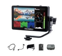 FEELWORLD F6 Plus V2 Monitor de Campo DSLR con Pantalla táctil de 6 Pulgadas, batería F550 de 2200 mAh y Bolsa, Waveform HDR LUT 1920 x 1080 IPS Video Peak Focus Assist 4K Entradas HDMI/Tipo-C