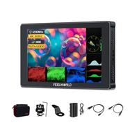 FEELWORLD F7 Plus - Monitor de campo de cámara DSLR con pantalla táctil de 7 pulgadas, HDMI 4K 1920 x 1200, monitor de cámara mejorado 3D LUT con forma de onda VectorScope histograma F970 placa