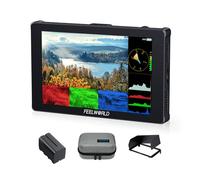 FEELWORLD F7 Plus Monitor de Campo para cámara de 7 Pulgadas y 1200nits con batería y Bolsa F750 Pantalla táctil 3D Lut Forma de Onda F970 Kit de instalación y alimentación 4K 60Hz HDMI