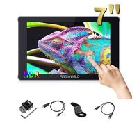 FEELWORLD F7 Plus - Pantalla táctil para cámara réflex digital (7 pulgadas, 1200 Nit DSLR, asistencia de vídeo 3D, 1920 x 1200, panel IPS 4K, 60 Hz, HDMI2.0, HDR, forma de onda