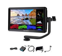 FEELWORLD FW568 V3 - Monitor de campo para cámara 4K de 6 pulgadas, Full HD 1920 x 1080 3D lUT DSLR Cámara Monitor Sunshine Hood HDMI Entrada Salida Tilt Brazo Power Salida para Estabilizador