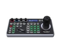 FEELWORLD KBC20 PTZ - Controlador de joystick de cámara, pantalla LCD, teclado de control de joystick 4D, compatible con PoE VISCA Pelco-D/P RS422 RS485 RS232 RJ45 para iglesia en vivo, eventos