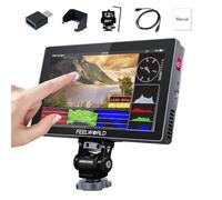 FEELWORLD P6X 5.5 Zoll 1000nits Helligkeits-Aluminiumgehäuse auf Kameramonitor, 4K HDMI DSLR Kamera Monitor mit 3D Lut alle Wellenform schließen Batterie, Tragetasche Micro HDMI Kabel EININ