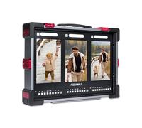 Feelworld PS101 Monitor portátil Vertical Triple de 10,1 Pulgadas y 1000 nits para Director de emisión con Forma de Onda de Alto Brillo, LUT 3D, HDR y Estuche Protector portátil para Series Cortas