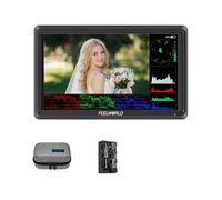FEELWORLD S55 - Cámara DSLR de 5.5 Pulgadas, Monitor de Campo pequeño, Full HD, 1920 x 1152, IPS LUT, Asistencia de Enfoque de vídeo con Salida de Entrada HDMI 4K 8.4V CC, Incluye Brazo inclinable
