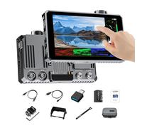 FEELWORLD SC6 Monitor de Campo 6 Pulgadas 1500nit 3G-SDI FHD Pantalla Táctil Aluminio c/Batería NP-F750, Ent/Sal 4K HDMI 60Hz, 3D LUT, HDR, Perilla Multifunción - para Cineastas y Rodajes Exteriores