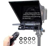 Feelworld TP2 Kit de Teleprompter Portátil para Teléfonos Inteligentes iPad Tabletas Cámaras DSLR Compatible con iOS/Android para Grabación de Video Transmisión en Vivo Entrevista