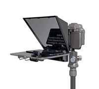 Feelworld TP2A Teleprompter, 8 pulgadas kit de teleprompter portátil para teléfono inteligente, tableta, cámara DSLR / MILC con control remoto y anillos adaptadores de lente