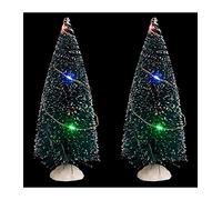 FEERIC LIGHTS & CHRISTMAS - Accesorio de Aldea de Navidad, 2 árboles