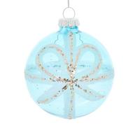 FEERIC LIGHTS & CHRISTMAS - Bdn Glass 80mm Bow transp - Azul