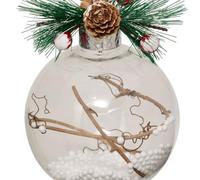 FEERIC LIGHTS & CHRISTMAS - Bola Hoja d.10cm Blanco Surtido - Modelo a