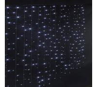 FEERIC LIGHTS & CHRISTMAS Cortina Brillante Exterior programable 150 LED Blanco frío