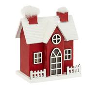 FEERIC LIGHTS & CHRISTMAS - Decoración casa roja 1 led a Pilas - Modelo b