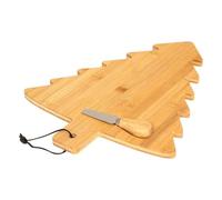 FEERIC LIGHTS & CHRISTMAS - Juego de tabla de quesos de 2 piezas con bandeja de bambú en forma de abeto