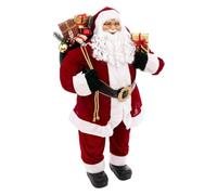 FEERIC LIGHTS & CHRISTMAS - Papá Noel de Terciopelo Rojo 120cm