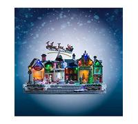 FEERIC LIGHTS & CHRISTMAS Pueblo de Navidad Centro Animado 24 LED + Transformador