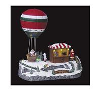 FEERIC LIGHTS & CHRISTMAS Pueblo de Navidad estand Globo Animado 9 LED a Pilas