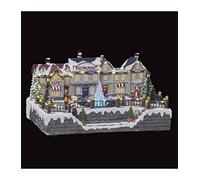 FEERIC LIGHTS & CHRISTMAS Pueblo de Navidad Restaurante de Ciudad 33 LED Blanco cálido + Transformador