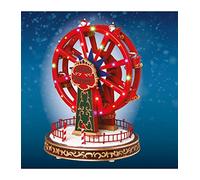 FEERIC LIGHTS & CHRISTMAS Pueblo de Navidad tiovivo Animado/Musical 24 LED a Pilas