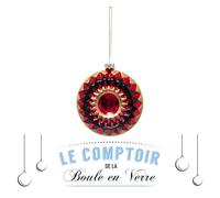 FEERIC LIGHTS & CHRISTMAS - Sujeto navideño de Vidrio 9 cm Negro Rosa