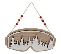 FEERIC LIGHTS & CHRISTMAS - Sujeto pasamontañas Abeto Reflejos Madera l.16cm marrón