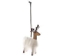FEERIC LIGHTS & CHRISTMAS - Sujeto Reno con Piel l.11cm Madera