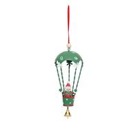 FEERIC LIGHTS & CHRISTMAS - Tema muñeco de Nieve Globo aerostático Metal h.14cm Surtido - Verde