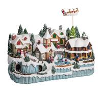 FEERIC LIGHTS & CHRISTMAS - Village de Navidad Train & Reno Animado/Musical 45 LED + Transfo