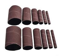 Feeshoppher 12pcs 4.5 pulgadas Lijado Tambor Mangas Kit con 80 y 120 Grit Alumina abrasivo para Lijadora de Husillo Oscilante Pulido Metal Madera Plástico Jade
