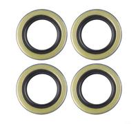 Feeshoppher 4 sellos de grasa de doble labio 12192TB para ejes de remolque de 2000 libras, 1.25 x 1.98 pulgadas, se adapta a husillos BT8 con rodamientos L44643 L44610, construcción de acero y goma