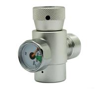 Feeshoppher Adaptador de llenado de metal para tanques SODASTREAM, rosca interior TR21-4, rosca exterior W21.8-14, conector de repuesto de metal plateado