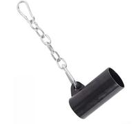 Feeshoppher Adaptador de mango de fila de barra en T de aleación de acero con mosquetón y cadena para manga de barra, conector de cuerda de alambre de fitness multiagujero para ejercicio de tríceps de