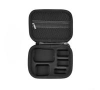 Feeshoppher Bolsa de almacenamiento protectora de nailon para equipo de cámara DJI Action 6 con resistencia a los arañazos, compacta 16,5 x 12,5 x 6,5 cm, funda de viaje negra para llevar accesorios
