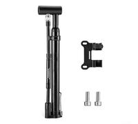 Feeshoppher Bomba portátil para bicicleta con manómetro de alta presión de 120 PSI, aleación de aluminio, soporte de piso para bicicletas de montaña y pelotas, diseño de pedal de pie con mango en T