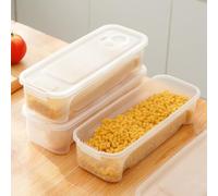 Feeshoppher Caja de cocción de pasta para microondas con tapa y agujero de drenaje para almacenamiento de fideos y espaguetis, material de polipropileno, capacidad de 1,3 L, 29 x 7 x 11 cm, incluye