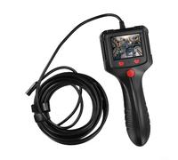 Feeshoppher Cámara de boroscopio industrial HD con pantalla IPS de 2.4 pulgadas, lente de 8 mm, sonda impermeable IP67, cable duro de 15 m, ángulos de visión duales para tuberías, alcantarillado