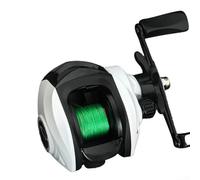Feeshoppher Carrete de pesca 7.2:1 Relación de engranaje de alta velocidad de aleación de aluminio carrete de cebo con sistema de freno de precisión para señuelo de agua salada dulce aparejos blanco