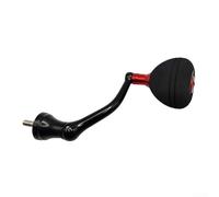 Feeshoppher Carrete de pesca Mango de brazo único con perilla EVA y brazo plegable para SW5000 SW6000 Series Baomaster Modificación Eje de metal Plata Gris Púrpura B (rojo)