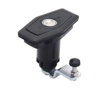 Feeshoppher Cerradura de puerta de caravana con botón de seguridad para compartimento con 2 llaves, mecanismo de presión, cerradura de puerta para caravana, caravana, armario, puerta de caravana